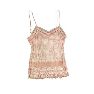 Apt 9 Pink Satin Lace Cami iTank Top Size Medium Y2K Coquette Feminine Delicate